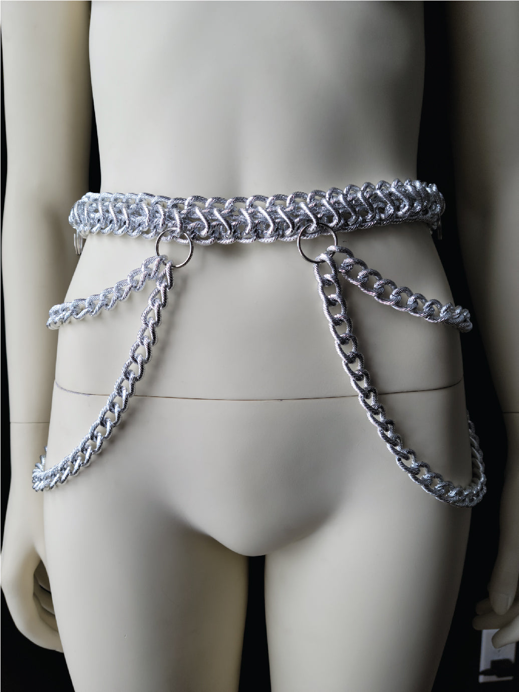 Women Long Tassel Moon Waist Chain Belt Multilayer Belly Chain for