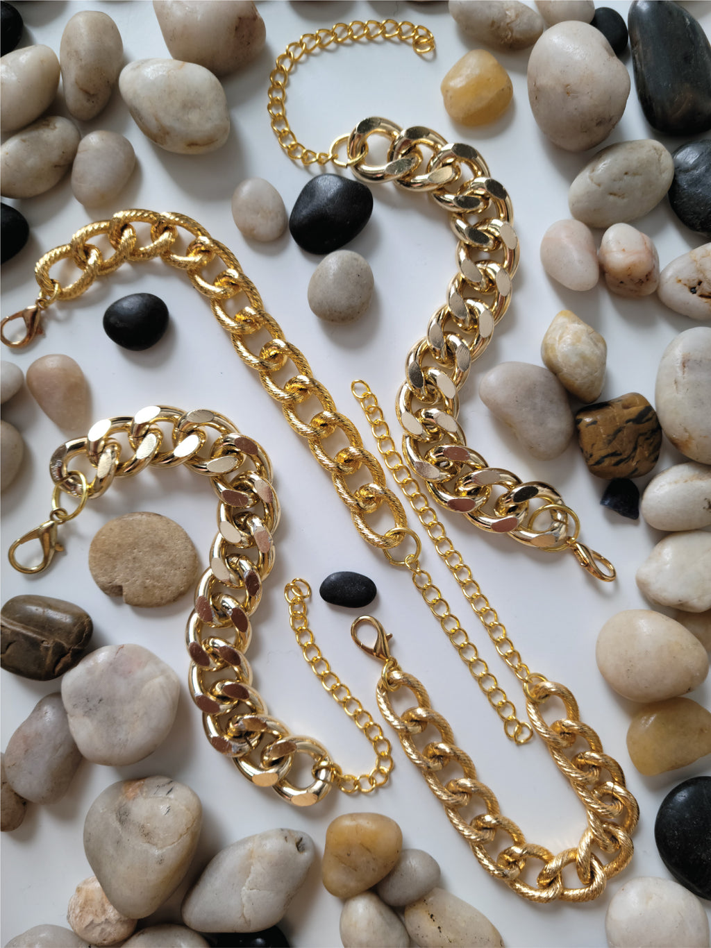 STACKED CHAIN BRACELETS